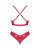 Obsessive Lacelove cupless 2-pcs set - комплект сексуального кружевного белья, XS/S (красный) - sex-shop.ua
